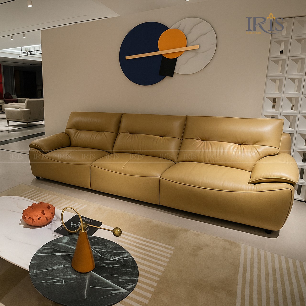 Sofa Da Thật Cao Cấp Aurelio 7 Ghế phù hợp với không gian sống hiện đại