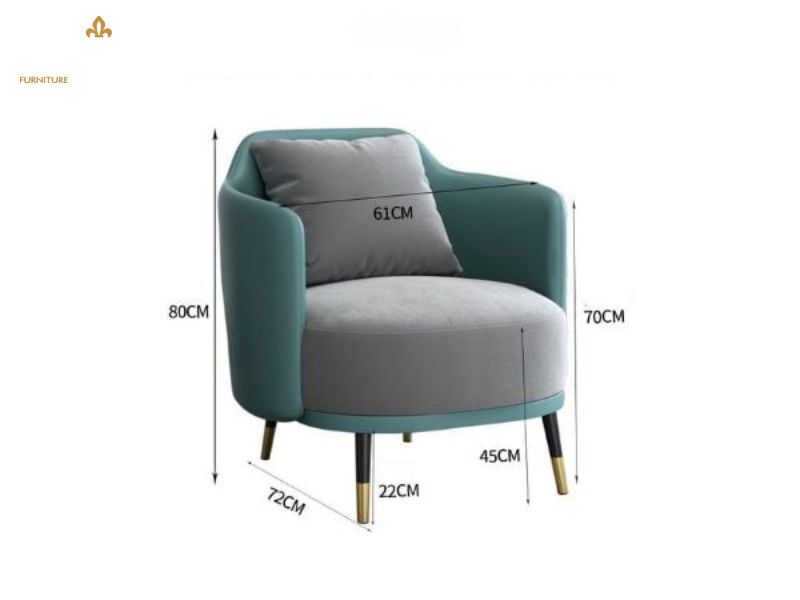 Tiêu Chuẩn Chiều Cao Ghế Sofa Phù Hợp Cho Người Việt Hiện Nay 9 Chiều cao của sofa đơn