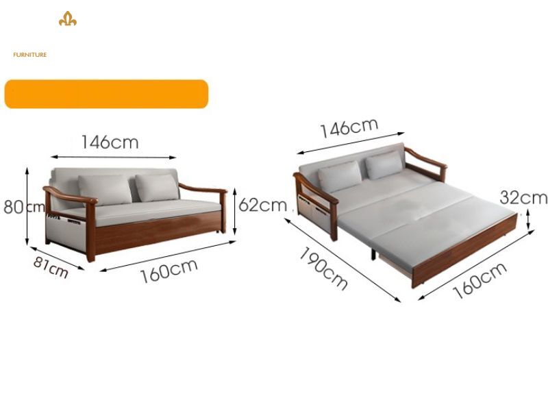 Tiêu Chuẩn Chiều Cao Ghế Sofa Phù Hợp Cho Người Việt Hiện Nay 10 Chiều cao của sofa giường