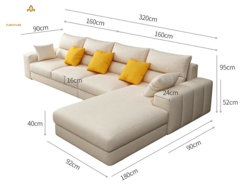 Tiêu Chuẩn Chiều Cao Ghế Sofa Phù Hợp Cho Người Việt Hiện Nay 7 Chiều cao sofa góc chữ L hiện đại