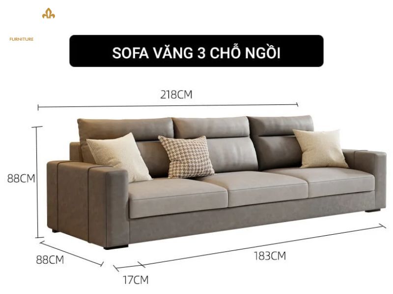 Tiêu Chuẩn Chiều Cao Ghế Sofa Phù Hợp Cho Người Việt Hiện Nay 8 Chiều cao trung bình của sofa văng 3 chỗ