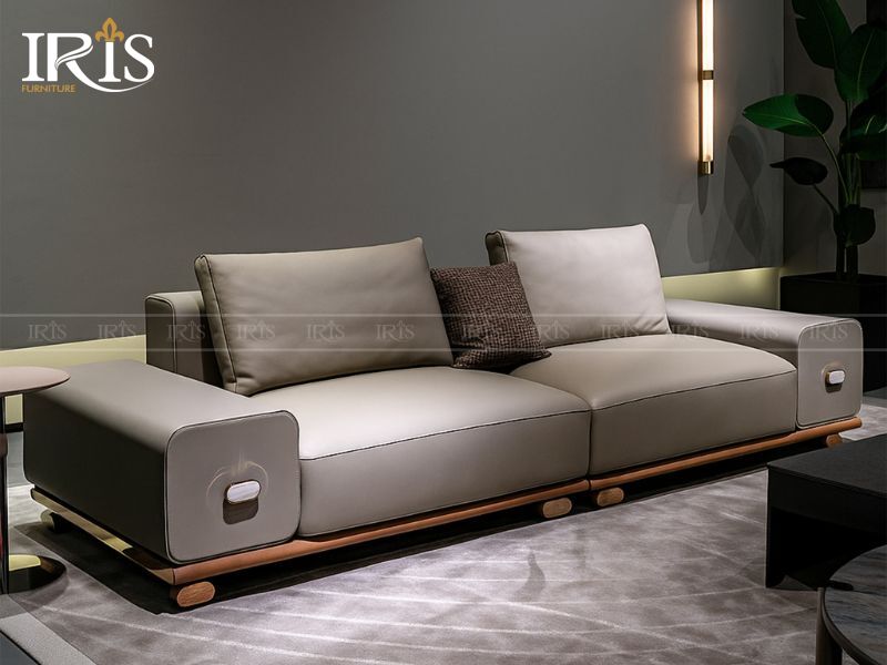 Tổng hợp các vật liệu làm ghế sofa phổ biến hiện nay 8 Sofa da thật hiện đại