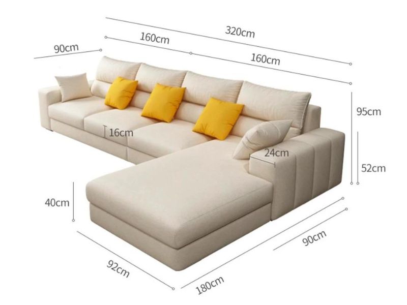Sofa góc là gì? Ưu điểm, kích thước và lưu ý khi mua 16 Kích thước sofa góc chữ l tiêu chuẩn cho nhà phố