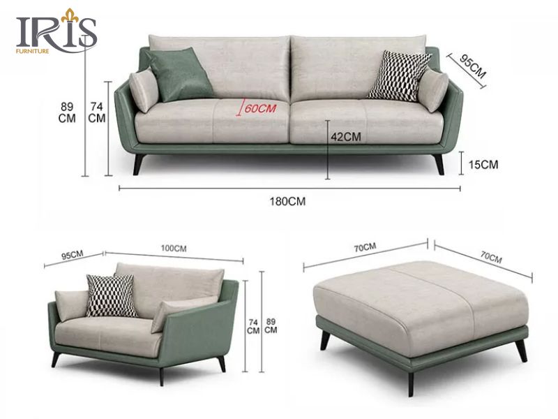 Bảng kích thước sofa nhỏ tiêu chuẩn phổ biến hiện nay 8 Chọn kích thước sofa dựa vào bố cục phòng khách