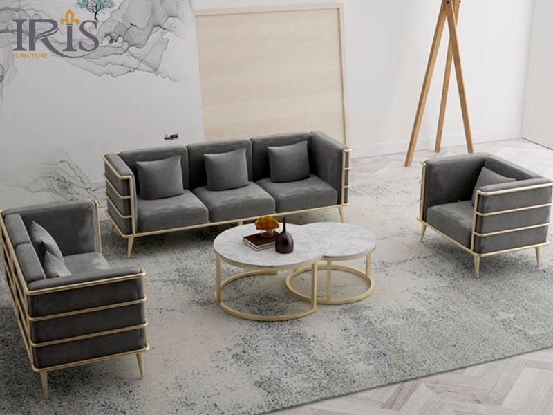 Top 30 mẫu ghế sofa sắt đẹp, nhập khẩu chính hãng 7 Ghế sofa sắt mạ vàng giúp không gian sống sang trọng hơn