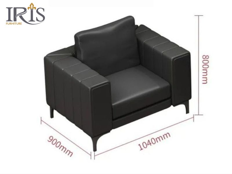 Bảng kích thước sofa đơn: Gợi ý lựa chọn phù hợp với từng không gian 4 Sofa đơn dài có kích thước từ 100cm - 130cm