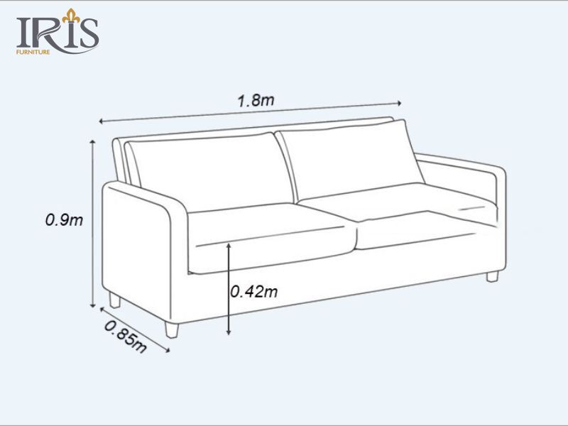 Bảng kích thước sofa nhỏ tiêu chuẩn phổ biến hiện nay 5 Sofa văng kích thước nhỏ