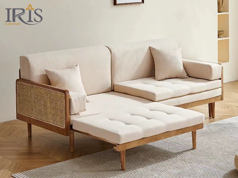 8 kinh nghiệm chọn mua ghế sofa gỗ chất lượng, đẹp và lâu bền 8 Sử dụng đệm bọc vải để mang lại cảm giác êm ái khi ngồi