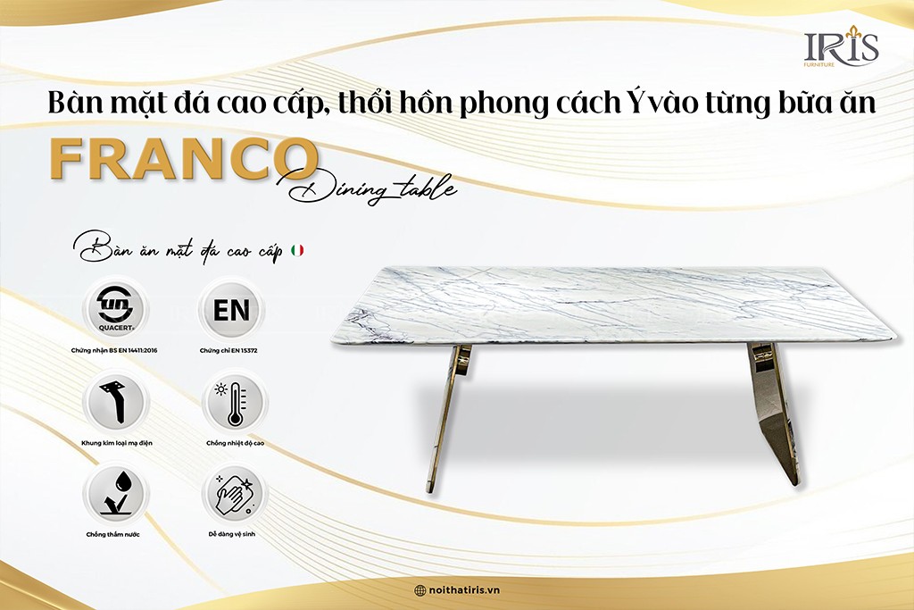 Bàn ăn chất lượng cao cấp và độ bền chuẩn quốc tế