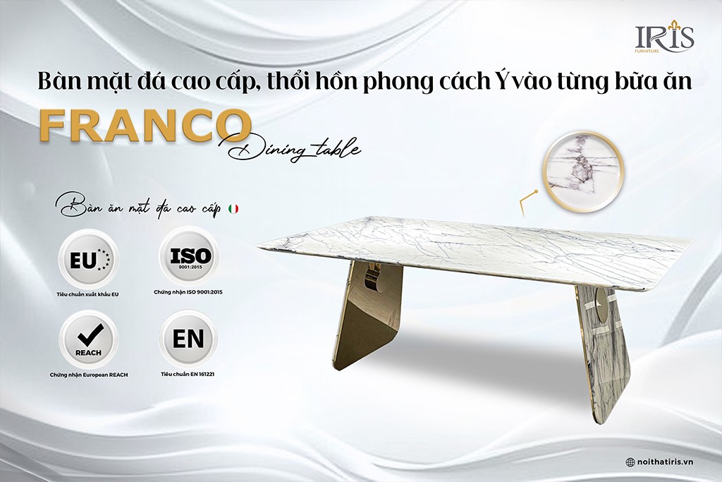 Bàn ăn tự nhiên cao cấp cho không gian thời thượng 