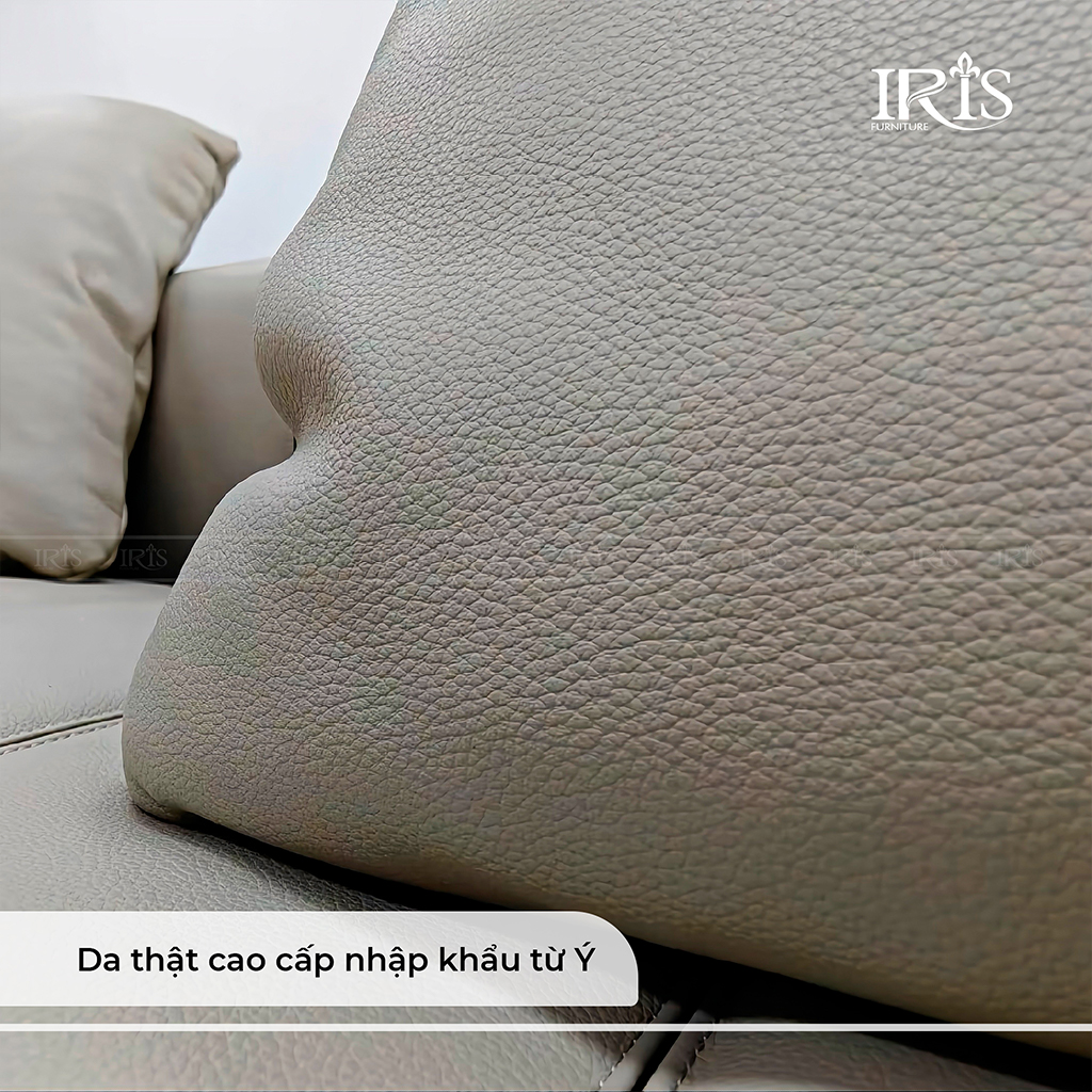 Sofa sử dụng da bò thật full grain cao cấp nhập khẩu từ Ý