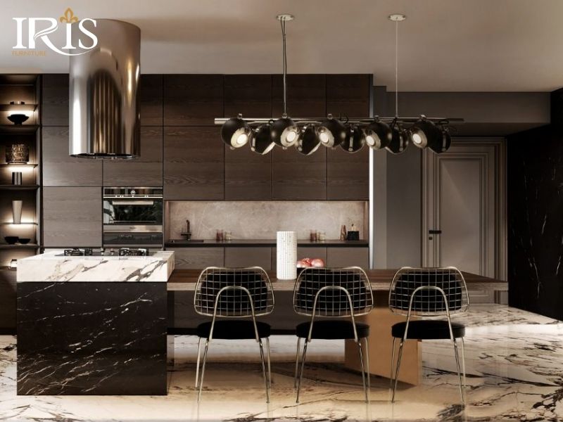 Nội Thất Biệt Thự Cao Cấp — Phong Cách Và Lựa Chọn Sản Phẩm 16 Bếp biệt thự open kitchen cần nội thất đồng bộ với không gian liền kề