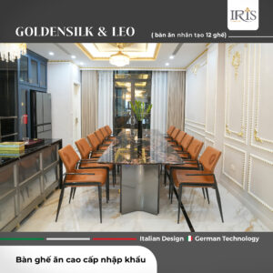 Bộ bàn ăn Goldensilk & Ghế Leo Buff