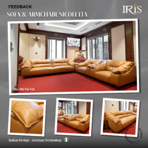 Dự án may đo: Sofa Nicolettada bò Napa Ý